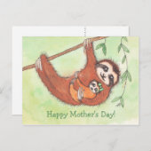 かわいいナマザーズ・デイ・ハガキ ポストカード (正面/裏面)