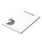 かわいいナマズの漫画イラストレーション ノートパッド (回転)