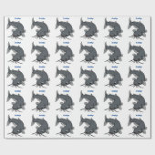 かわいいナマズの漫画イラストレーション ラッピングペーパー (フラット)