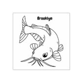 かわいいナマズの漫画イラストレーション ラバースタンプ (インプリント)