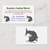 かわいいナマズの漫画イラストレーション 名刺 (正面/裏面)