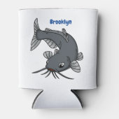 かわいいナマズの漫画イラストレーション 缶クーラー (正面)