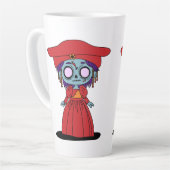 かわいいナミビアンゾンビ カフェラテマグ (左アングル)