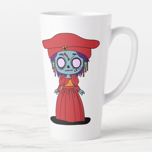 かわいいナミビアンゾンビ カフェラテマグ (右)