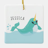 かわいいナラルの女の子 セラミックオーナメント (正面)