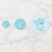 かわいいナルファールベイビーシャワーかわいいブルーボーイ コンフェッティ (裏面)