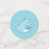 かわいいナルファールベイビーシャワーかわいいブルーボーイ コンフェッティ (スモール正面)