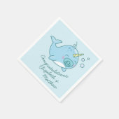 かわいいナルファールベイビーシャワーかわいいブルーボーイ スタンダードカクテルナプキン (角)
