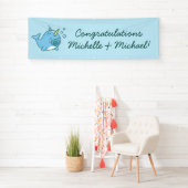 かわいいナルファールベイビーシャワーかわいいブルーボーイ 横断幕 (インサイチュ)