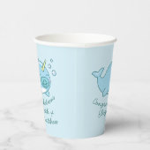 かわいいナルファールベイビーシャワーかわいいブルーボーイ 紙コップ (右)