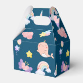 かわいいナルホールフィッシュユニコーンレインボーシー誕生日 フェイバーボックス (裏面サイド)