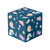 かわいいナルホールフィッシュユニコーンレインボーシー誕生日 フォトキューブ (裏面アングル)