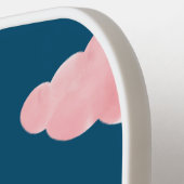 かわいいナルワールフィッシュユニコーン虹の海の女の子のパターン ピックルボールラケット (左詳細)