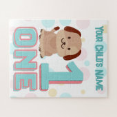 かわいいナンバーワンドッグパズル |パーソナライズされた | ジグソーパズル (横)