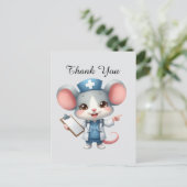 かわいいナースありがとうマウス ポストカード (スタンド正面)