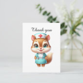 かわいいナースありがとう スクウィル ポストカード (スタンド正面)