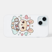 かわいいナースうさぎのスマホケース iPhone 15ケース (裏面横)