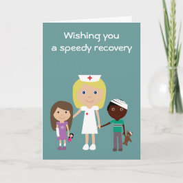 かわいいナースと子どもがすぐに元気になるカード カード
