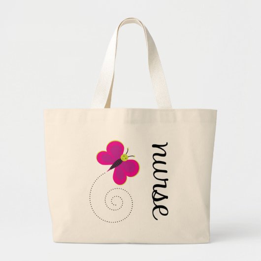 かわいいナースのトートバック ラージトートバッグ (正面)