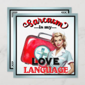 かわいいナースのピンナップ_ラブランゲージ シーズンカード (正面/裏面)