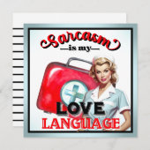 かわいいナースのピンナップ_ラブランゲージ シーズンカード (正面/裏面)