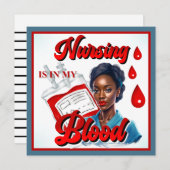 かわいいナースのピンナップ　私の血にはそれが流れている シーズンカード (正面/裏面)