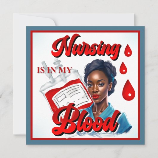 かわいいナースのピンナップ　私の血にはそれが流れている シーズンカード (正面)