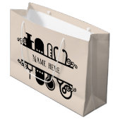 かわいいナースの追加名 ラージペーパーバッグ (正面アングル)
