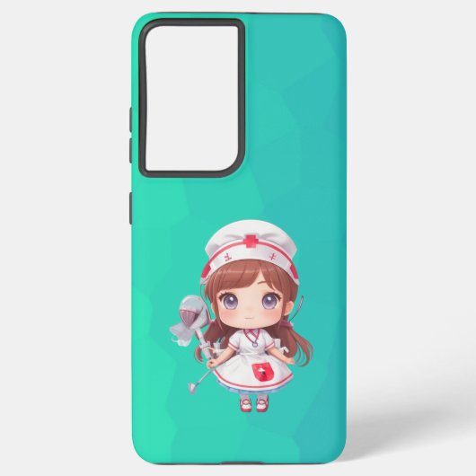かわいいナースの電話ケース SAMSUNG GALAXYケース (裏面)