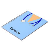 かわいいナースはお洒落なパーソナライズごしごし洗います ノートブック (左側)