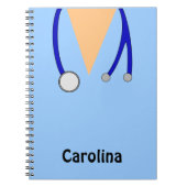 かわいいナースはお洒落なパーソナライズごしごし洗います ノートブック (正面)