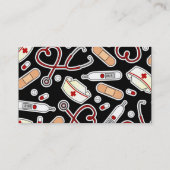 かわいいナースまたは介護者の名刺 名刺 (裏面)