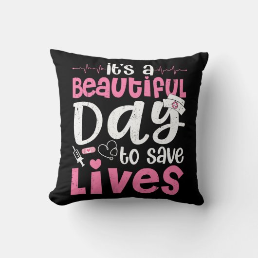 かわいいナースを生きる美救しい一日だ クッション (正面)