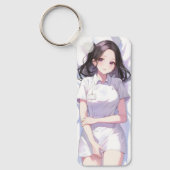 かわいいナースアニメ キーホルダー (正面)