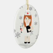 かわいいナースクリスマスオーナメント5 セラミックオーナメント (右)