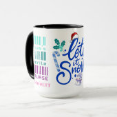 かわいいナースクリスマスプレゼント名前をカスタムする マグカップ (正面左)