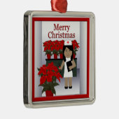 かわいいナースクリスマスプレミアムオーナメント1 メタルオーナメント (右)