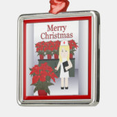 かわいいナースクリスマスプレミアムオーナメント4 メタルオーナメント (左)