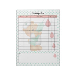 かわいいナースシュガーベアーブラッドシュガーログ ノートパッド