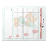 かわいいナースシュガーベアーブラッドシュガーログ ノートパッド (正面)