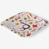 かわいいナースピンクパーティー ペーパープレート (傾斜あり)