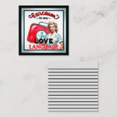 かわいいナースピンナップ_ラブランゲージ ノートカード (正面/裏面)