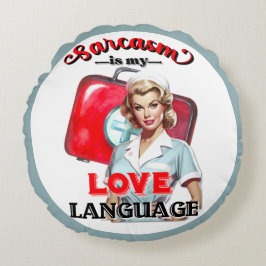 かわいいナースピンナップ_ラブランゲージ ラウンドクッション