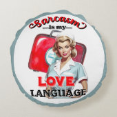 かわいいナースピンナップ_ラブランゲージ ラウンドクッション (裏面)