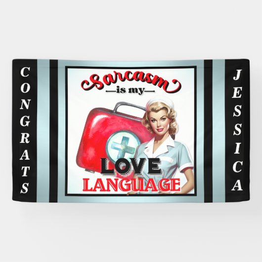 かわいいナースピンナップ_ラブランゲージ 横断幕 (横)