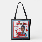 かわいいナースピンナップ_血の中だ トートバッグ (裏面)