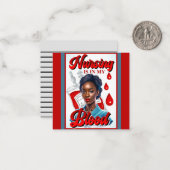 かわいいナースピンナップ_血の中だ ノートカード (正面/裏面インサイチュ)