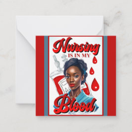かわいいナースピンナップ_血の中だ ノートカード