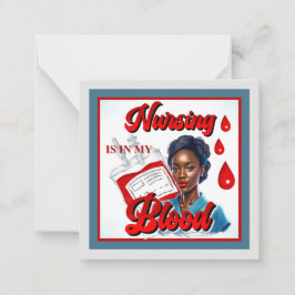 かわいいナースピンナップ_血の中だ ノートカード