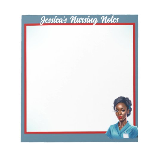 かわいいナースピンナップ_血の中だ ノートパッド (正面)